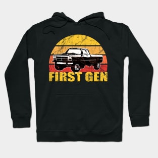 First Gen cummins Dodge ram truck Squarebody First generation Truck Classic American 1st gen Pickup Hoodie